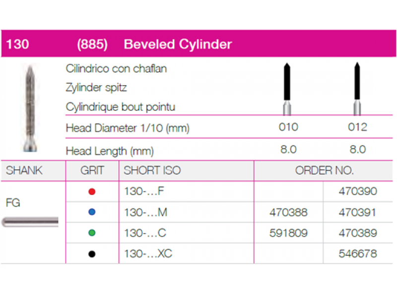 Beveled Cylinder 130-010 Beveled Cylinder 